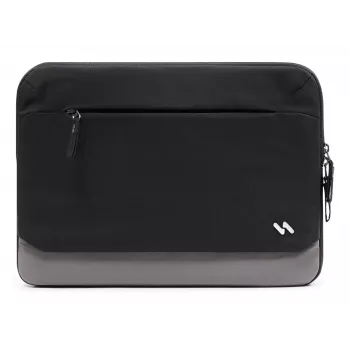 INATECK Laptop Sleeve, skirtas 14 colių ultrabook'ams, vandenį atstumiantis poliesterio dėklas su minkštu flanelės pamušalu ir smūgius sugeriančia apsauga – juoda