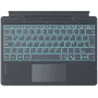 Inateck klaviatūra, skirta Surface Pro 8/9/X/11 – pilka, vokiška QWERTZ, su foniniu apšvietimu ir jutikline pele