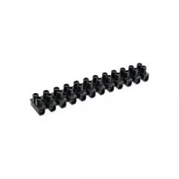 InLine gnybtų juosta 6mm² 12 polių juoda, 10 vnt.