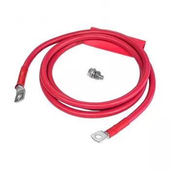 INNE baterijos prailginimo kabelis PA35/8/2R raudonas 35mm² 0,5m M8 žiediniai gnybtai