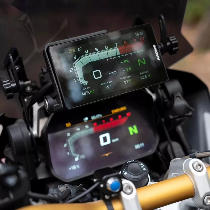 INNOVV N2 BMW dviejų kanalų motociklo vaizdo registratorius su Apple CarPlay, 1080p priekinė ir galinė kamera, GPS, Wi-Fi, IP67