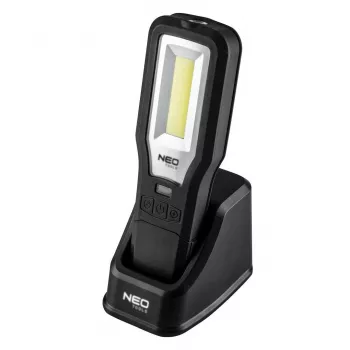 550 lm COB LED apžiūros lempa su įkrovimo stotele ir magnetiniu pagrindu