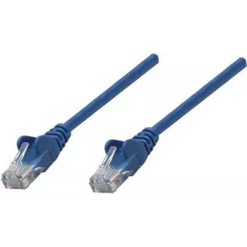 Intellinet Cat6 UTP tinklo kabelis, RJ-45 vyriškas – RJ-45 vyriškas, 25 cm, mėlynas, su lietu apsaugančiu antgaliu 739931