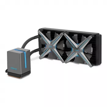 Inter-Tech ALSEYE X240 All-in-One procesoriaus skysčio aušintuvas, 240 mm radiatorius, 2x 120 mm PWM ventiliatoriai, ARGB, Intel ir AMD | Kur.lt