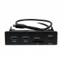 Inter-Tech Argus CI-22 vidinis kortelių skaitytuvas 3,5 inch lizdui, USB 2.0, daugiaformatis – juodas