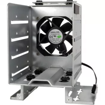 INTER-TECH IPC tvirtinimo rėmelis ER-47045-1, 2,5 inch HDD/SSD į 3,5 inch lizdą, 2x USB 3.0 priekiniai prievadai, juodas