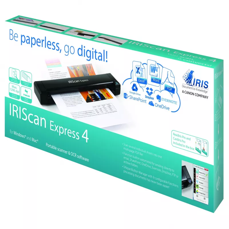 IRIS IRIScan Express 4 nešiojamas skaitytuvas
