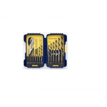 IRWIN 15 dalių kobalto grąžtų rinkinys 1,5–10 mm HSS M35 Split Point DIN 338