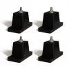 Ivensis IMS08 Anti-Vibration Isolation Feet (Set of 4) – 30mm Diameter, 10mm Height, Aliuminio Lydinys, Black
