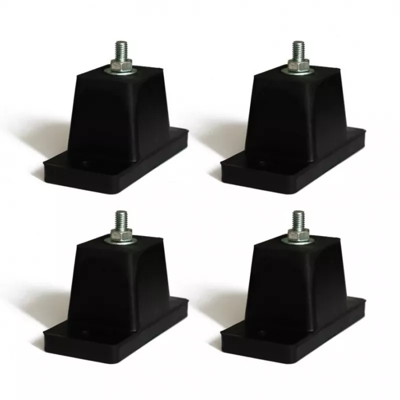 Ivensis IMS08 Anti-Vibration Isolation Feet (Set of 4) – 30mm Diameter, 10mm Height, Aliuminio Lydinys, Black