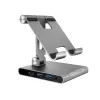 J5CREATE JTS224-N Daugiakampis stovas su USB-C dokavimo stotele, skirta iPad Pro (Space Grey) | Kur.lt