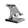 J5CREATE JTS224-N Daugiakampis stovas su USB-C dokavimo stotele, skirta iPad Pro (Space Grey) | Kur.lt