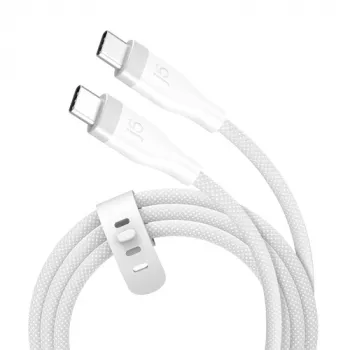 J5CREATE USB-C 60W Ultra Soft Double-Braided Fast Charging Cable - Space Grey, 1.2m