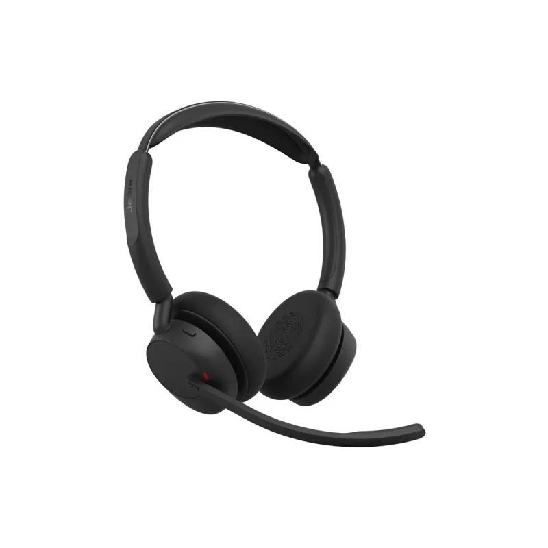 Jabra Evolve3 45 Stereo ausinės su Link 390a USB-A adapteriu ir stovu, UC sertifikuotos, juodos
