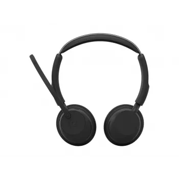 Jabra Evolve3 45 Stereo ausinės su Link 390c USB-A adapteriu, skirtos Microsoft Teams, juodos