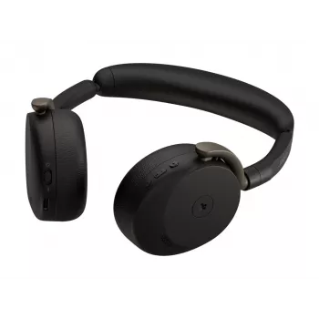 Jabra Evolve3 65 Flex belaidės ausinės su Link 390a USB adapteriu, Microsoft Teams sertifikuotos, Bluetooth, hibridinis ANC, juodos