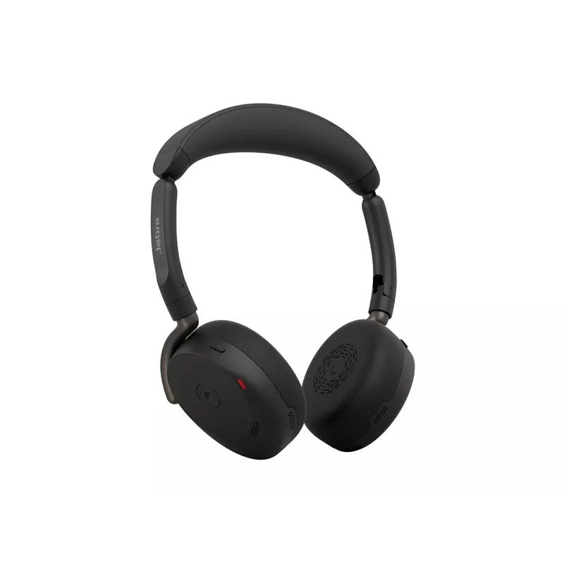 Jabra Evolve3 65 Flex belaidės ausinės su Link 390a USB adapteriu, Microsoft Teams sertifikuotos, Bluetooth, hibridinis ANC, juodos