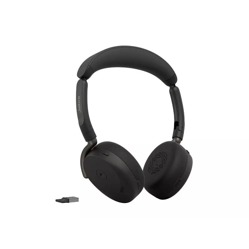 Jabra Evolve3 65 Flex Link 390a MS belaidės ausinės su belaidžio įkrovimo padėklu