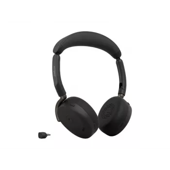 Jabra Evolve3 65 Flex MS belaidis Bluetooth antausis ausinės su Link 390c adapteriu, juodos