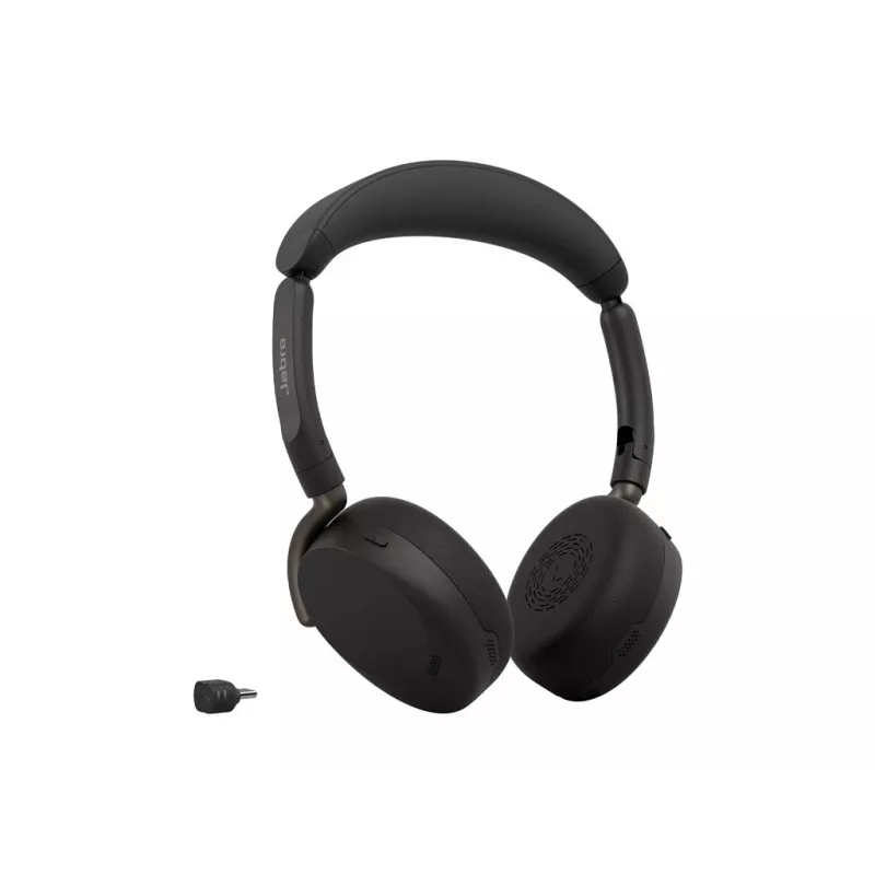 Jabra Evolve3 65 Flex belaidės Bluetooth ausinės su Hybrid ANC, Jabra Link 390c USB-C imtuvu, UC sertifikuotos, juodos