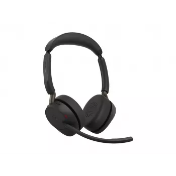 Jabra Evolve3 65 Stereo Link 390a MS belaidės antausės ausinės su Bluetooth ir USB-A adapteriu, optimizuotos Microsoft Teams, juodos