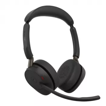 Jabra Evolve3 65 Stereo belaidės ausinės su Link 390c ir įkrovimo stovu – Microsoft Teams sertifikuotos
