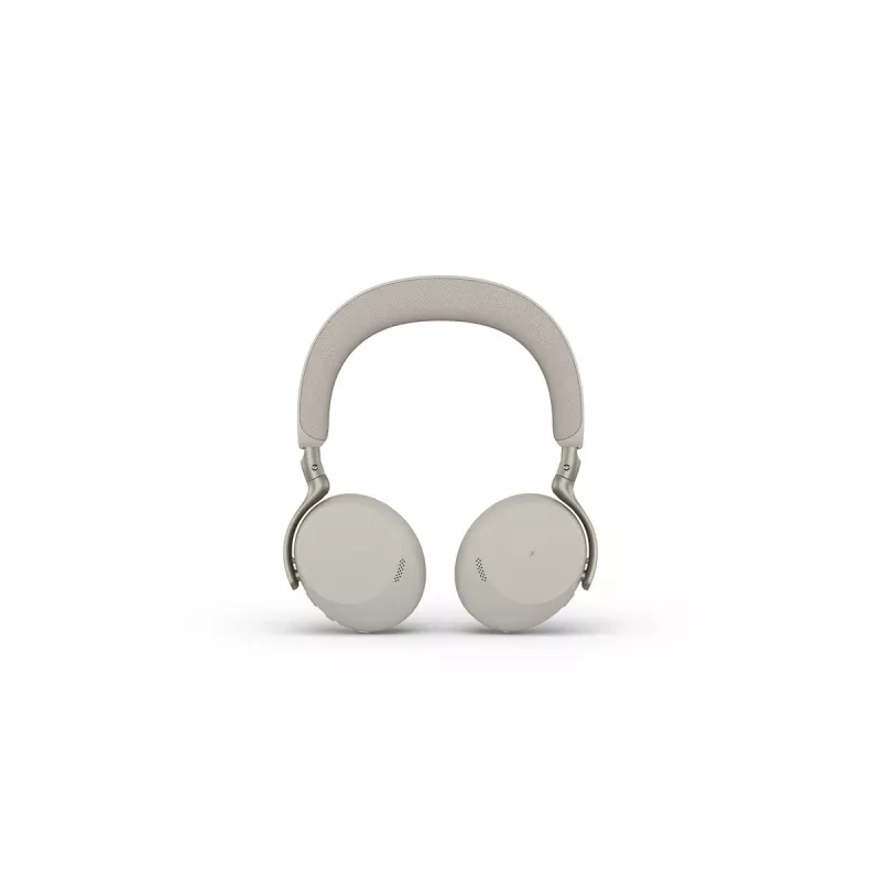 Jabra Evolve3 75 UC belaidė ausinė ant galvos su triukšmo slopinimu ir Link 390c adapteriu (šiltai pilka)