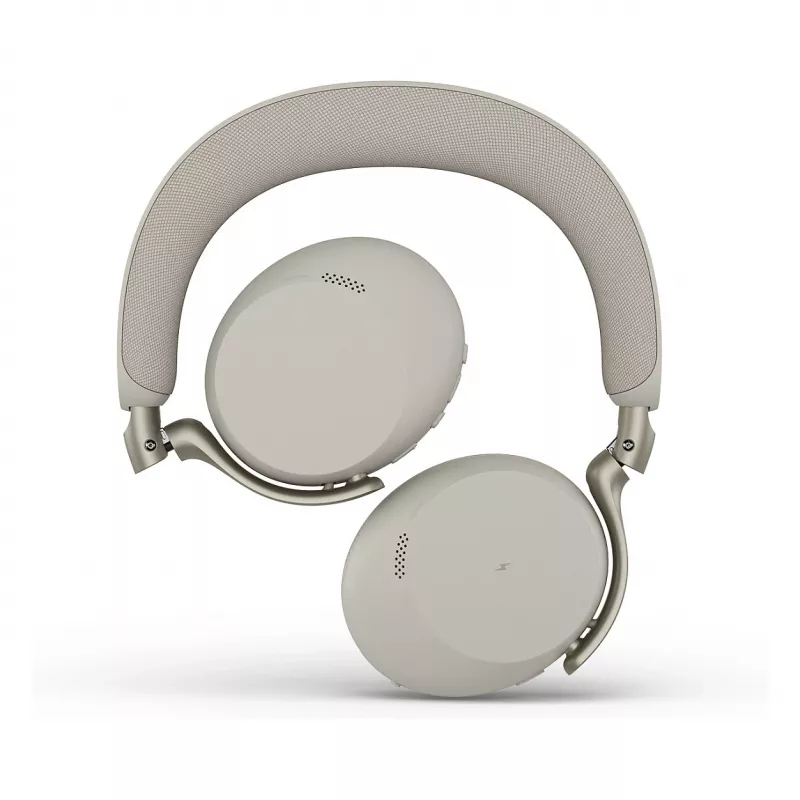 Jabra Evolve3 75 UC belaidė ausinė ant galvos su triukšmo slopinimu ir Link 390c adapteriu (šiltai pilka)