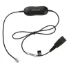 Jabra Smart Cord QD į RJ9 ausinių kabelis Cisco IP Phone 78XX serijos telefonams, juodas, spiralinis, 0,4 m – 2 m