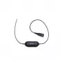 Jabra Smart Cord QD į RJ9 ausinių kabelis Cisco IP Phone 78XX serijos telefonams, juodas, spiralinis, 0,4 m – 2 m