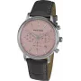 JACQUES LEMANS Liverpool vyriškas chronografinis laikrodis 1-209F 39mm nerūdijantis plienas juodas ciferblatas