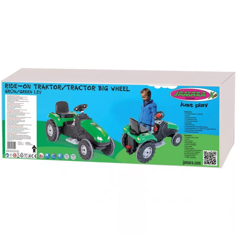 Važinėjamas traktorius Jamara Ride-on Tractor Big Wheel 12V Green 3+