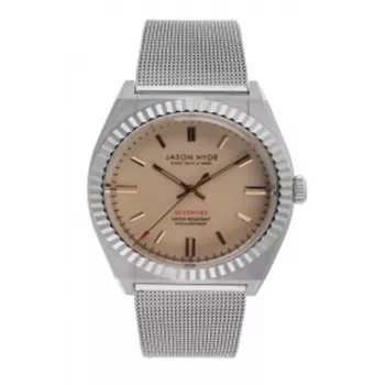 JASON HYDE JH10011 Unisex laikrodis 40mm nerūdijantis plienas mėlyna perdirbto PET audinio kvarcinis