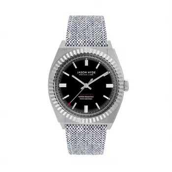 JASON HYDE MAN JH10002 Kvarcinis analoginis laikrodis 40mm juodas odinis dirželis