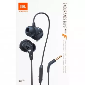 JBL Endurance Run 2 vandeniui atsparios laidinės ausinės – juodos