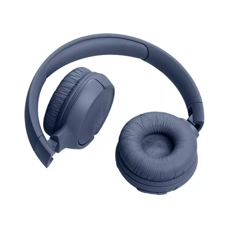 JBL Tune 520BT belaidės ausinės ant ausų – mėlyna