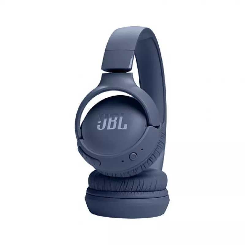JBL Tune 520BT belaidės ausinės ant ausų – mėlyna