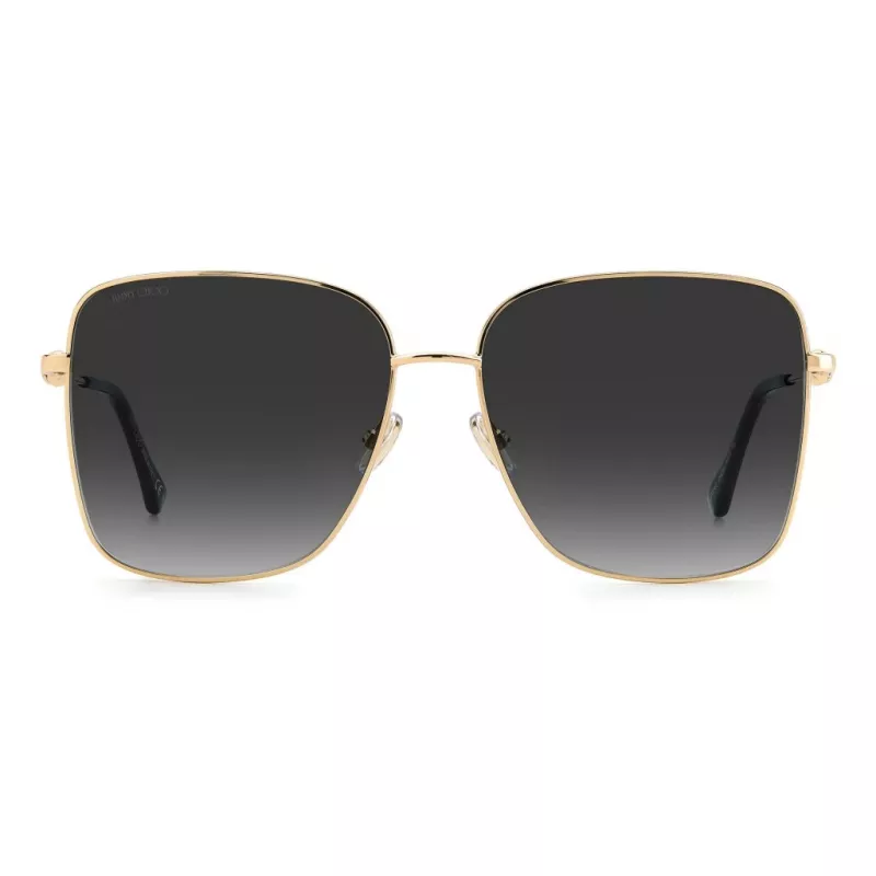 JIMMY CHOO HESTER-S-2M2 Moteriški Akiniai nuo Saulės - Juodas Rėmas, Pilki Gradientiniai Lęšiai 59mm