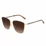JIMMY CHOO LAVI-S-06JHA Moteriški drugelio formos akiniai nuo saulės, tamsiai Havana rudi gradientiniai 60mm