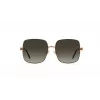 JIMMY CHOO LILI-S-J7D Moteriški drugelio/katės akies formos akiniai nuo saulės su auksiniu metaliniu rėmeliu ir rudais gradientiniais lęšiais 58 mm
