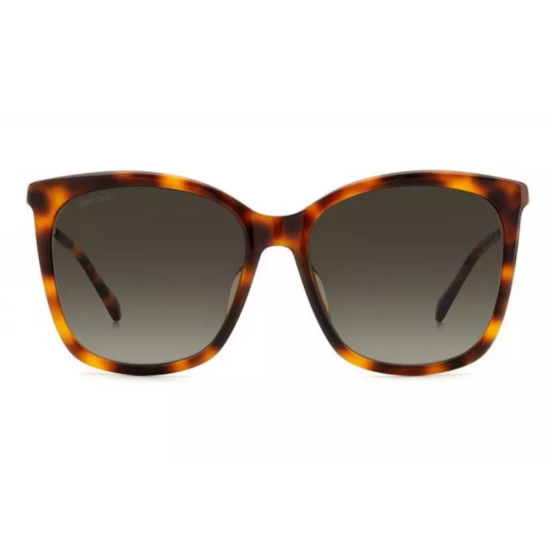 JIMMY CHOO NEREA Akiniai NEREAGS05LHA Moteriški Kačių Akys Acetatas Juoda Pilka 55/20/144 mm