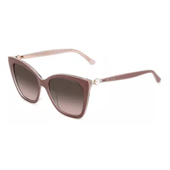 JIMMY CHOO Moteriški kačių akies formos akiniai nuo saulės RUA-G-S-Y9A Havana Acetate Brown Gradient Lęšiai 56/18/145 mm
