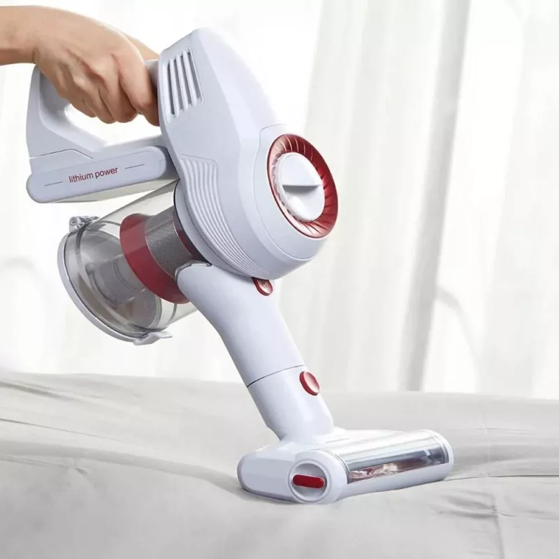 JIMMY JV51 belaidis kombinuotas dulkių siurblys (lazda ir rankinis), 400 W, 21,6 V, 45 min veikimo laikas, raudonas