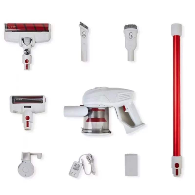 JIMMY JV51 belaidis kombinuotas dulkių siurblys (lazda ir rankinis), 400 W, 21,6 V, 45 min veikimo laikas, raudonas