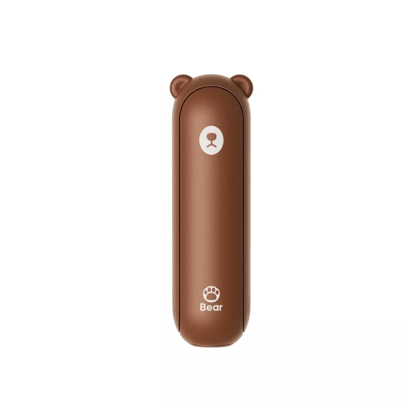JISULIFE Handheld Fan 8 Brown – nešiojamas įkraunamas ventiliatorius su power bank funkcija