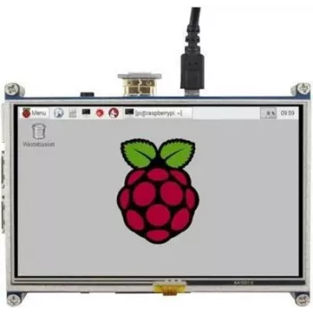 Joy-it RB-LCD5 5 colių Raspberry Pi jutiklinis ekrano modulis su varžiniu jutikliu, 800x480, HDMI sąsaja