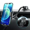 Joyroom automobilinis telefono laikiklis su lanksčia ranka prietaisų skydeliui ir stiklui, juodas