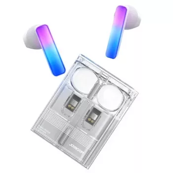 Joyroom IceLern Series True Wireless Earbuds su LED lemputėmis, Bluetooth 5.3, balta (JR-TC1-WHT)