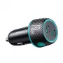 Joyroom JR-CCN02 Automobilinis įkroviklis 2x USB-C 70W su LED foniniu apšvietimu, juodas