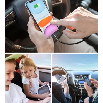 Joyroom JR-CL05 72W 5-Port Automobilinis Įkroviklis su 2xPD ir 2xQC3.0, 1,5 m Laidu, Juodas